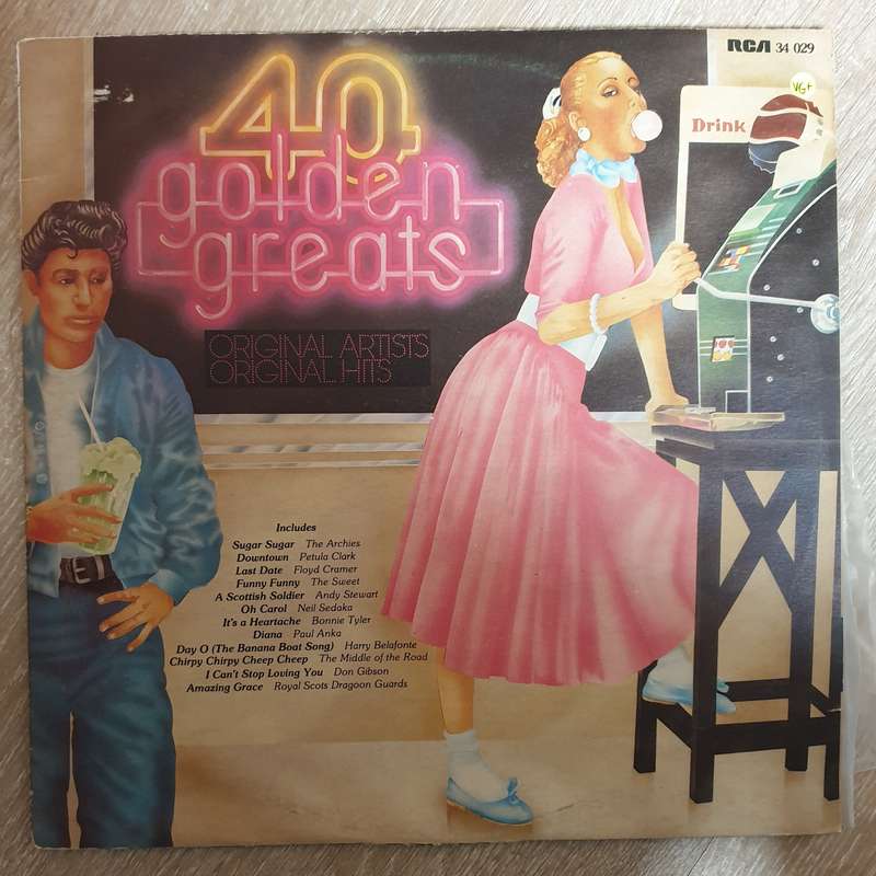 40 Golden Greats - Original Artists - Vinyl LP Record - Very-Good+ Quality (VG+)