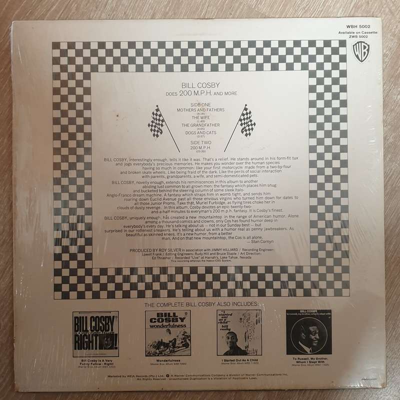 Bill Cosby - 200 Mph -  Vinyl LP Record - Very-Good+ Quality (VG+)