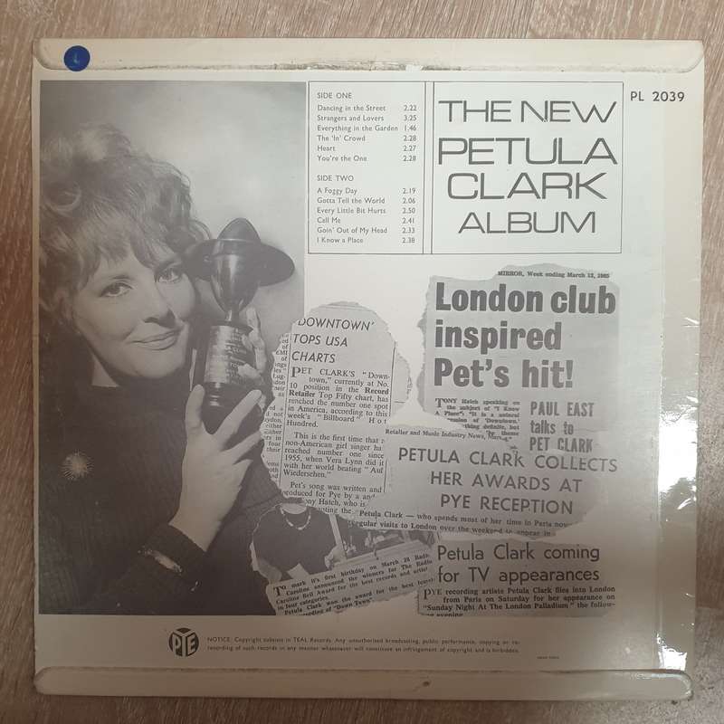 Petula Clark  The New Petula Clark Album - Vinyl LP Record - Very-Good+ Quality (VG+)