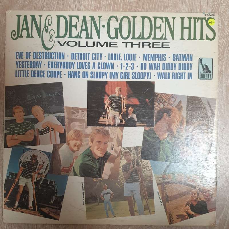 Jan & Dean  Golden Hits Volume Three -  Vinyl LP Record - Opened  - Very-Good- Quality (VG-)