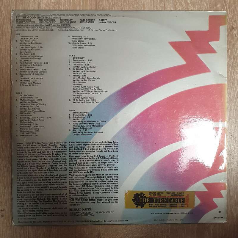 Let  The Good Times Roll - Original Soundtrack Recording -  Double Vinyl LP Record - Very-Good+ Q...