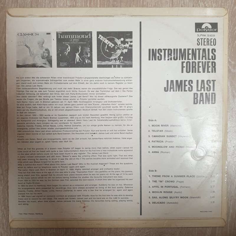 James Last Band - Instrumentals Forever - Vinyl LP Record - Good+ Quality (G+) (Vinyl Specials)