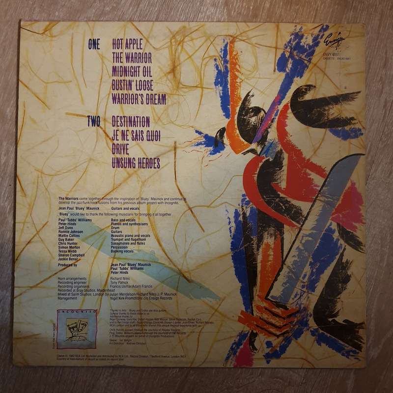 The Warriors  Behind The Mask  - Vinyl LP Record - Very-Good  Quality (VG)