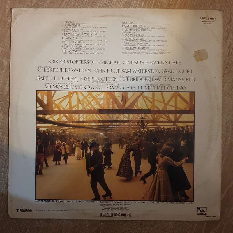 Heaven's Gate (Original Motion Picture Soundtrack) - Vinyl LP Record - Very-Good+ Quality (VG+)