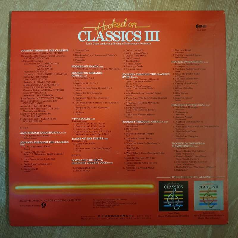 Hooked on Classics III - Vinyl LP Record - Very-Good+ Quality (VG+)