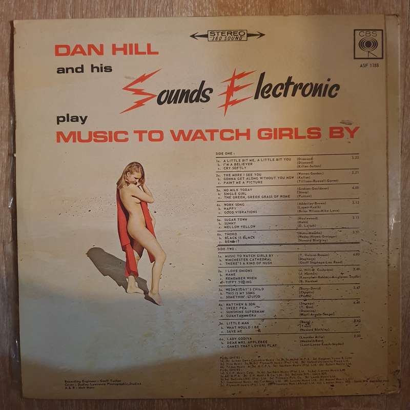 Dan Hill - Sounds Electronic - Vinyl LP Record - Very-Good+ Quality (VG+)