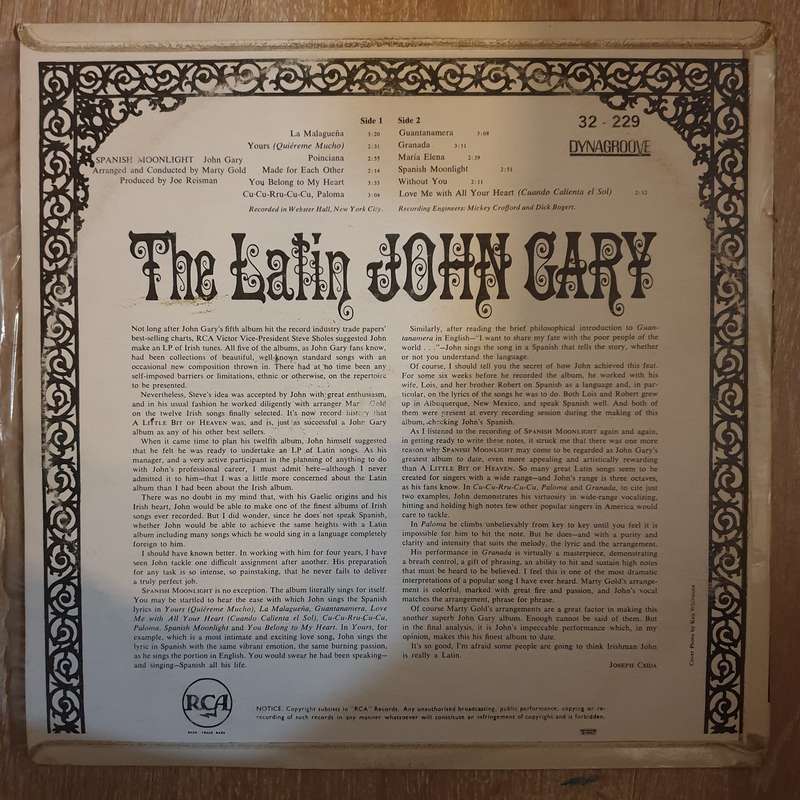 John Gary - Spanish Moonlight  - Vinyl LP Record - Very-Good+ Quality (VG+)