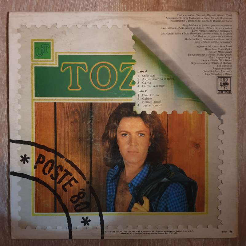 Umberto Tozzi  Tozzi - Vinyl LP Record - Very-Good+ Quality (VG+)