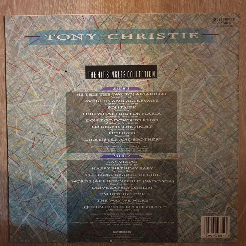 Tony Christie  The Hit Singles Collection - Vinyl LP Record - Very-Good+ Quality (VG+)