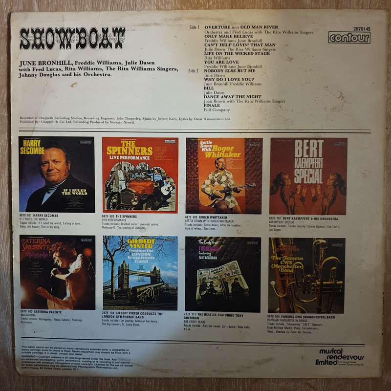 Showboat - June Bronhill - Vinyl LP Record - Very-Good  Quality (VG)