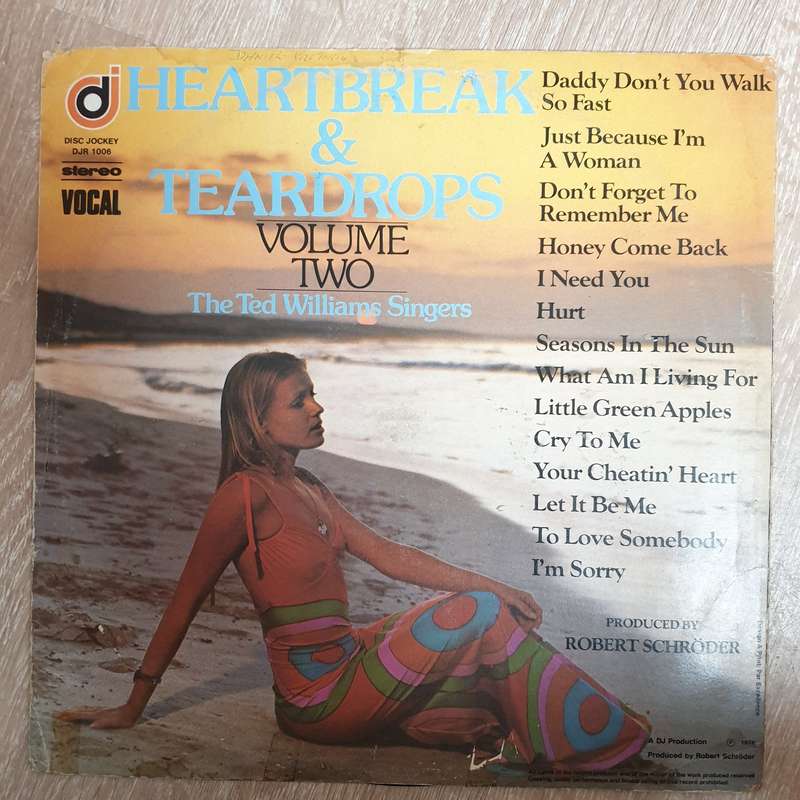Ted Williams Singers - Heartbreak Teardrops Volume 2 - Vinyl LP Record - Very-Good+ Quality (VG+)