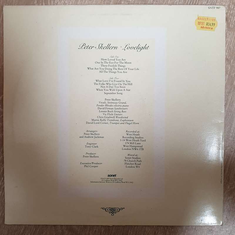 Peter Skellern  Lovelight - Vinyl LP Record - Very-Good+ Quality (VG+)