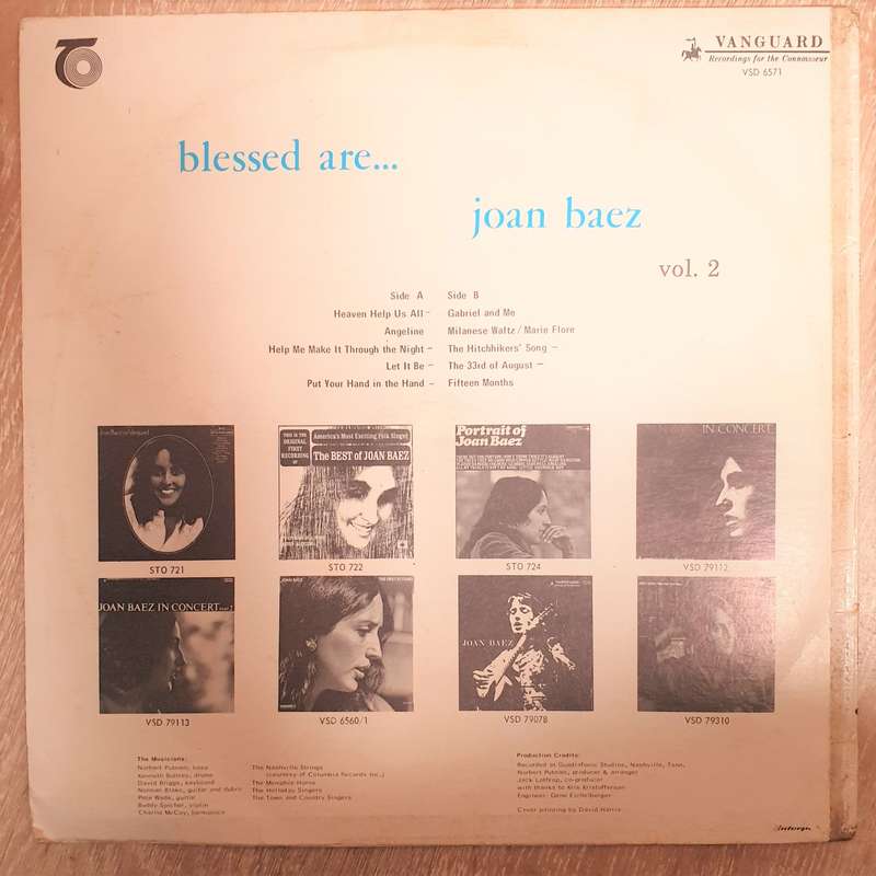 Joan Baez  Blessed Are.. .- Vinyl LP Record - Very-Good+ Quality (VG+)