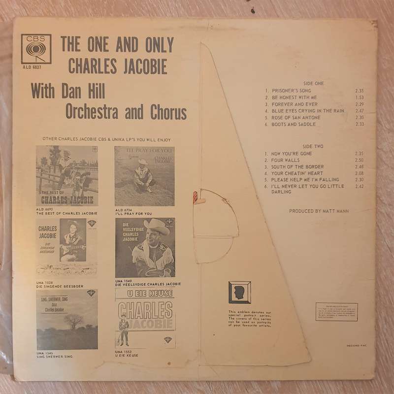 Charles Jacobie - The One and Only Charles Jacobie with Dan Hill and Chorus - Vinyl LP Record - O...