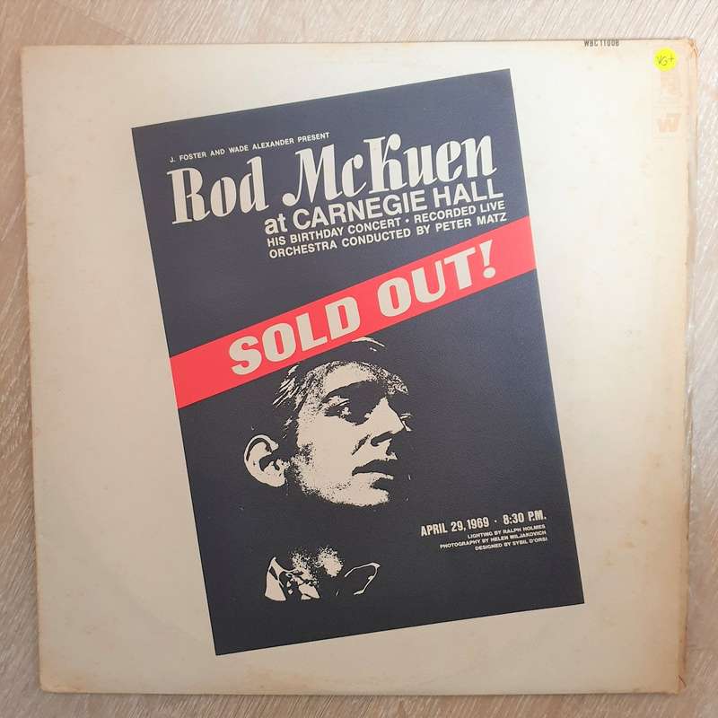 Rod McKuen At Carnegie Hall -  Vinyl LP Record - Very-Good+ Quality (VG+)