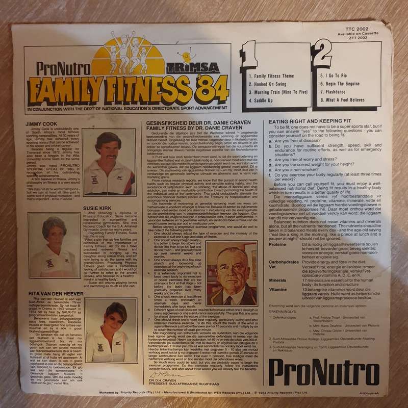 Family Fitness - Pro Nutro Gesin Fiksheid '84 -  Vinyl LP Record - Very-Good+ Quality (VG+)
