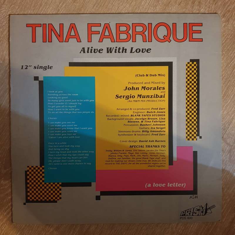 Tina Fabrique  Alive With Love  -  Vinyl LP Record - Very-Good Quality (VG)