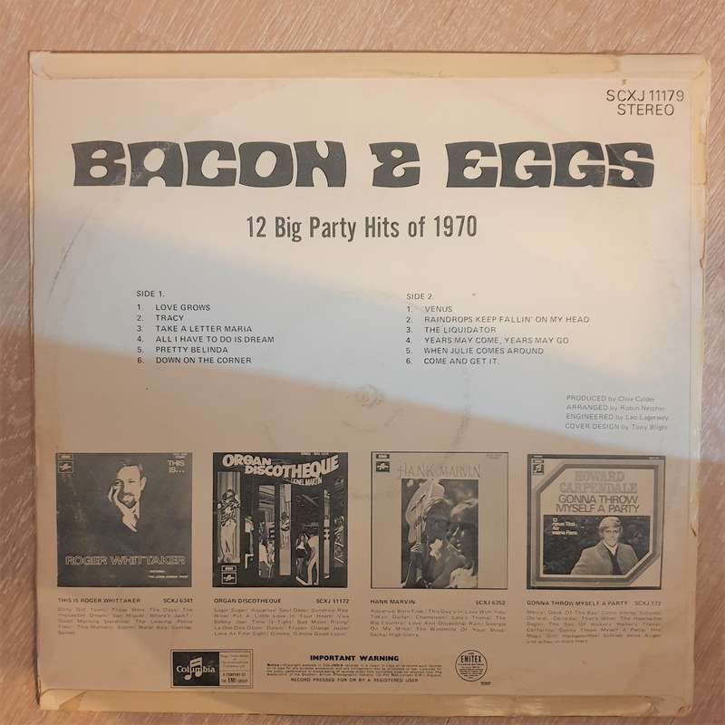 Bacon & Eggs - Original Artists - Vinyl LP Record - Very-Good Quality (VG)