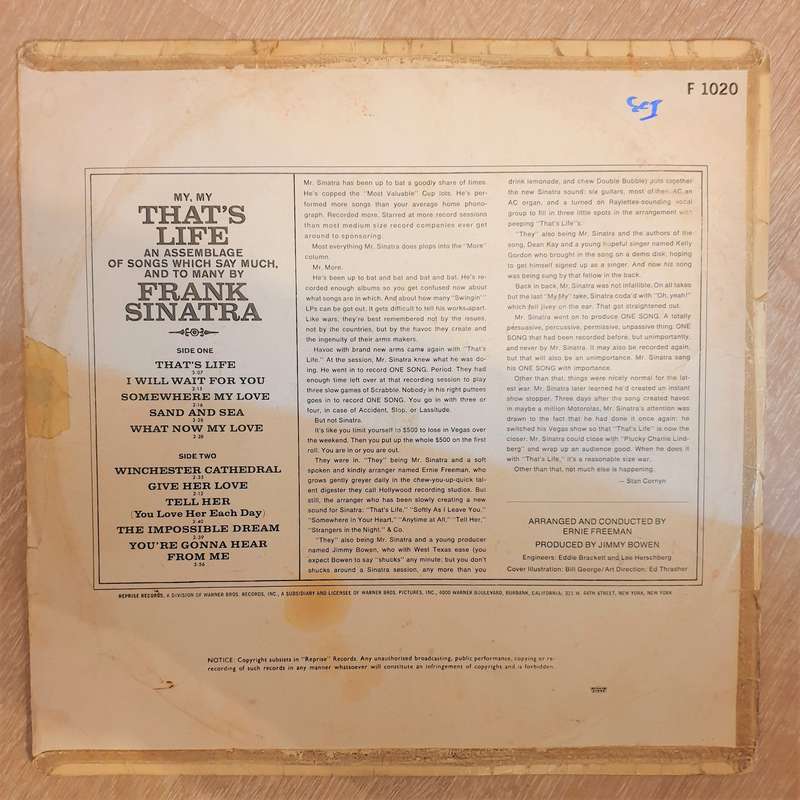 Frank Sinatra  That's Life - Vinyl LP Record - Opened  - Good+ Quality (G+)