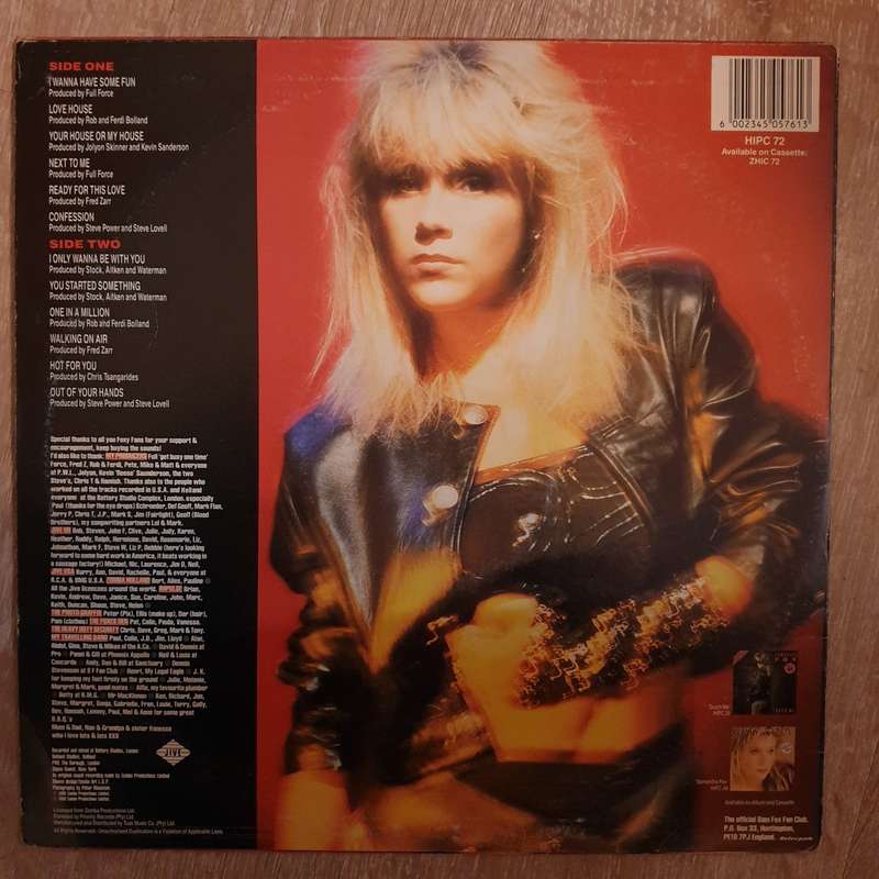 Samantha Fox  I Wanna Have Some Fun - Vinyl LP Record - Opened  - Very-Good- Quality (VG-)