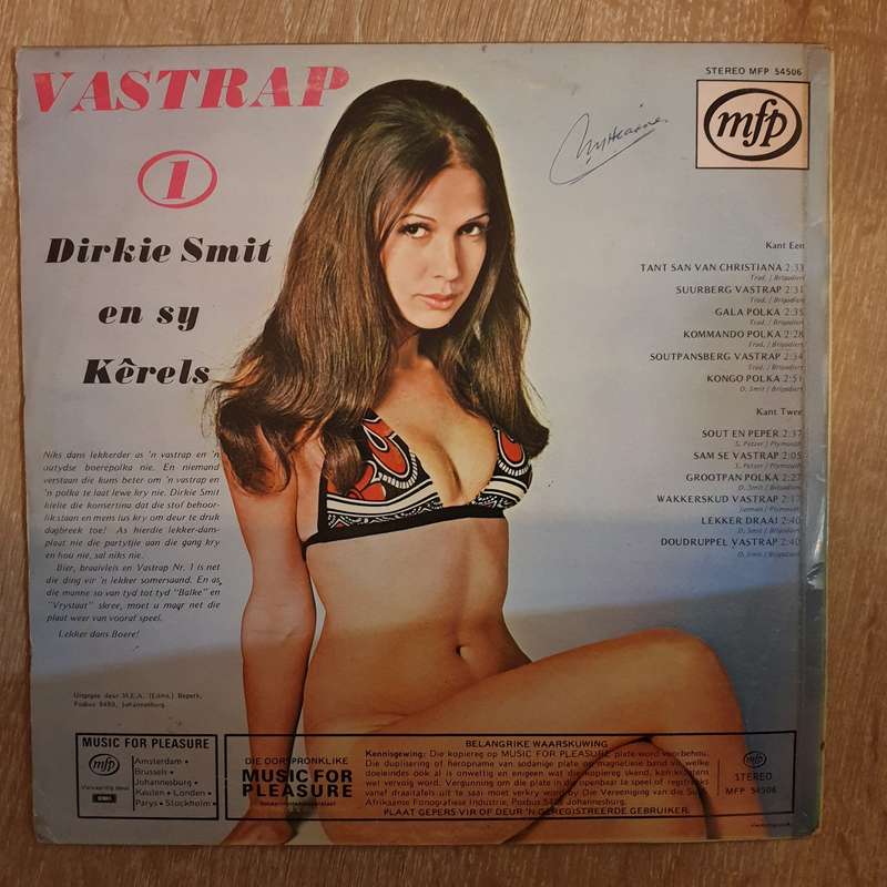 Dirkie Smit en sy Kerels - Vastrap - Vinyl LP Record - Opened  - Very-Good- Quality (VG-)