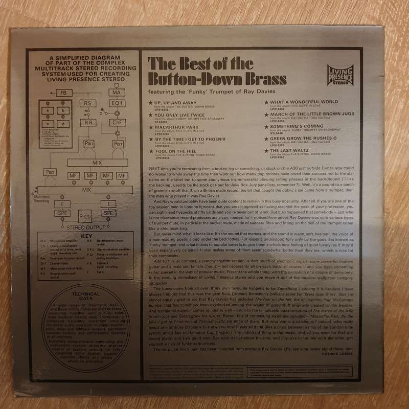 The Best Of The Button Down Brass - Featuring The 'Funky' Trumpet Of Ray Davies - Vinyl LP Record...