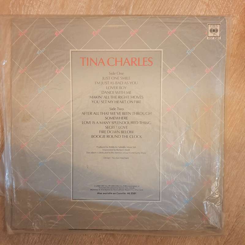Tina Charles  Just One Smile - Vinyl LP Record - Very-Good+ Quality (VG+)
