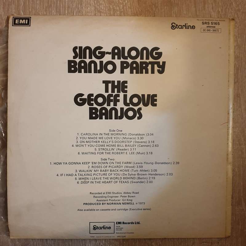 The Geoff Love Banjos  Sing-Along Banjo Party - Vinyl LP Record - Opened  - Good+ Quality (G+)