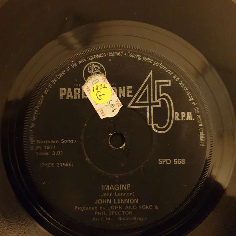 John Lennon  Imagine - Vinyl 7" Record - Good Quality (G)