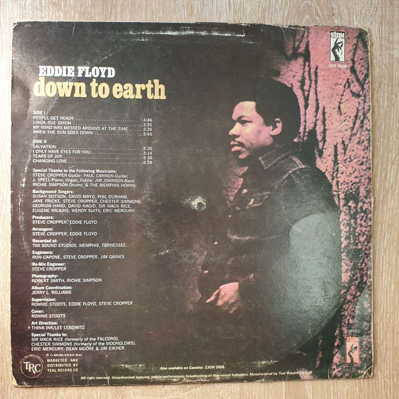 Eddie Floyd  Down To Earth -  Vinyl LP Record - Very-Good Quality (VG) (Vinyl Specials)