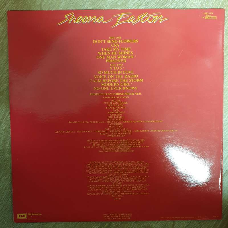 Sheena Easton - Take my Time - Vinyl LP Record  - Very-Good+ Quality (VG+)