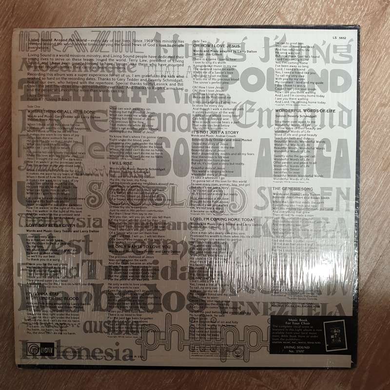 Larry Dalton And Living Sound  Sing Around The World  Vinyl LP Record - Very-Good+ Qu...
