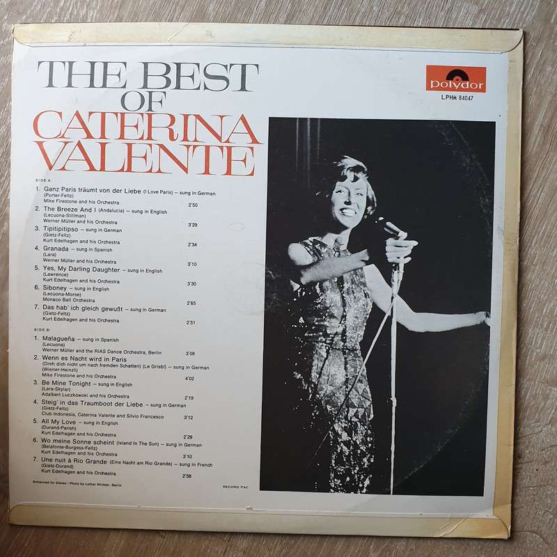 Caterina Valente  The Best Of Caterina Valente  Vinyl LP Record - Very-Good+ Quality ...