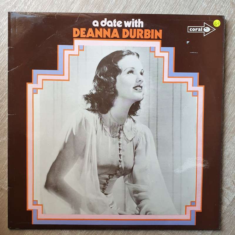 Deanna Durbin  A Date With Deanna Durbin  Vinyl LP Record - Very-Good+ Quality (VG+)