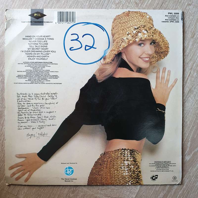 Kylie Minogue - Enjoy Yourself -  Vinyl LP Record - Very-Good Quality (VG)