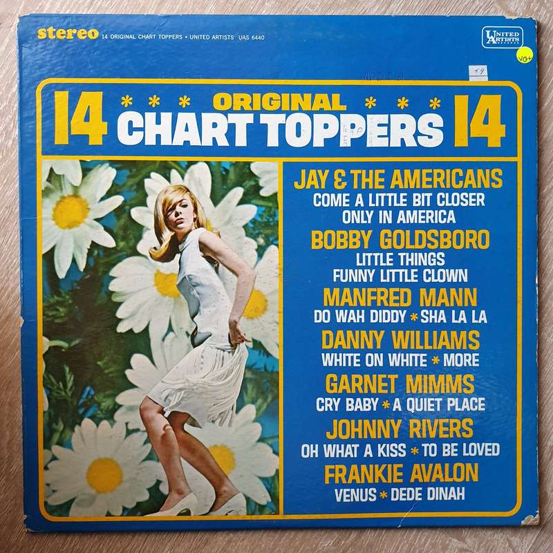 14 Original Chart Toppers  Original Artists - Vinyl LP Record - Very-Good+ Quality (VG+)