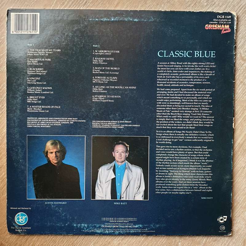 Classic Blue  - Justin Hayward With Mike Batt & The London Philharmonic Orchestra - Vinyl LP Reco...