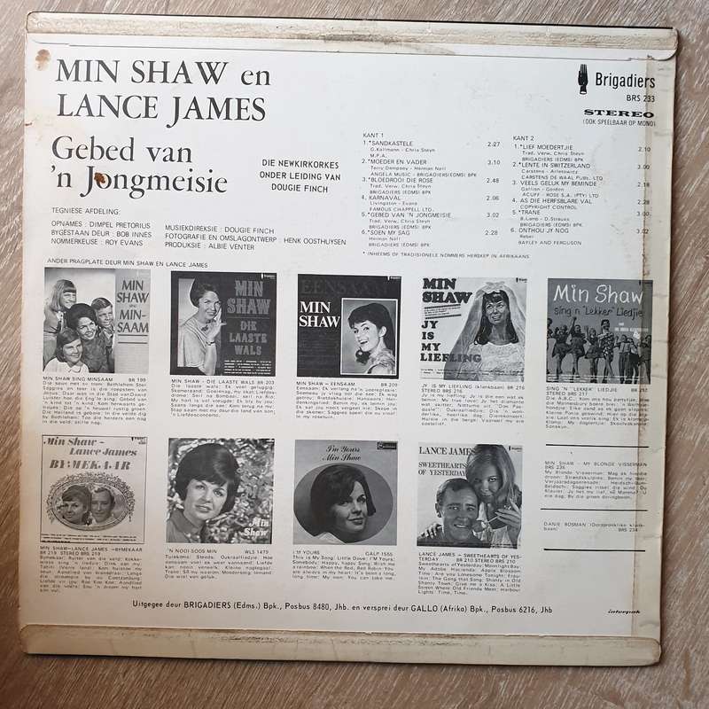 Min & Lance - Gebed van 'n Jong Meisie  -  Vinyl LP Record - Very-Good+ Quality (VG+)