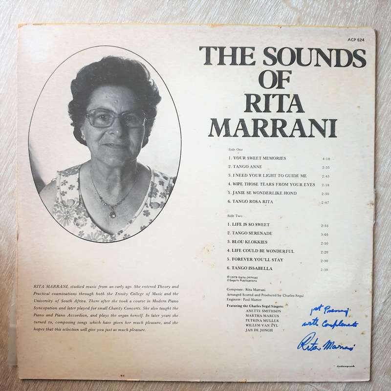 Rita Marrani - The Sounds Of Rita Marrani (Autographed) -  Vinyl LP Record - Very-Good+ Quality (...