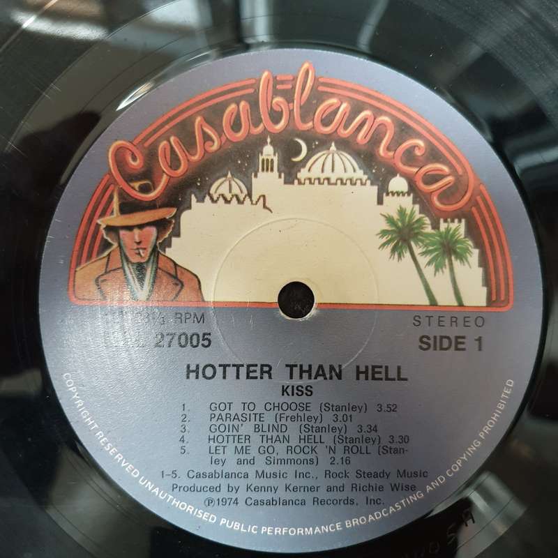 Kiss  Hotter Than Hell - Vinyl LP Record - Opened  - Good+ Quality (G+)