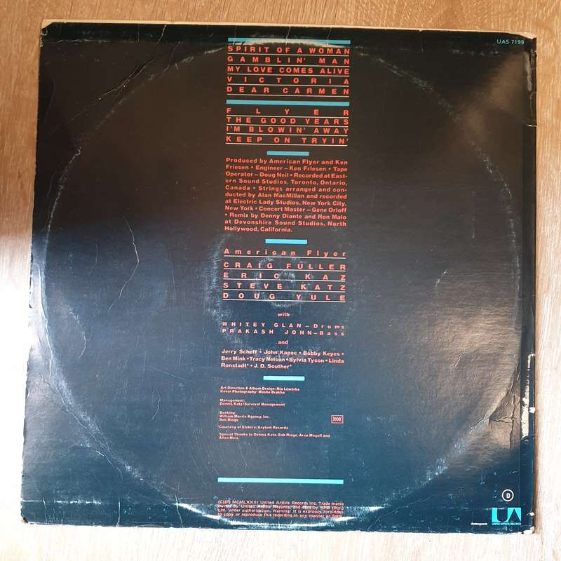 American Flyer  Spirit Of A Woman  Vinyl LP Record - Very-Good+ Quality (VG+)