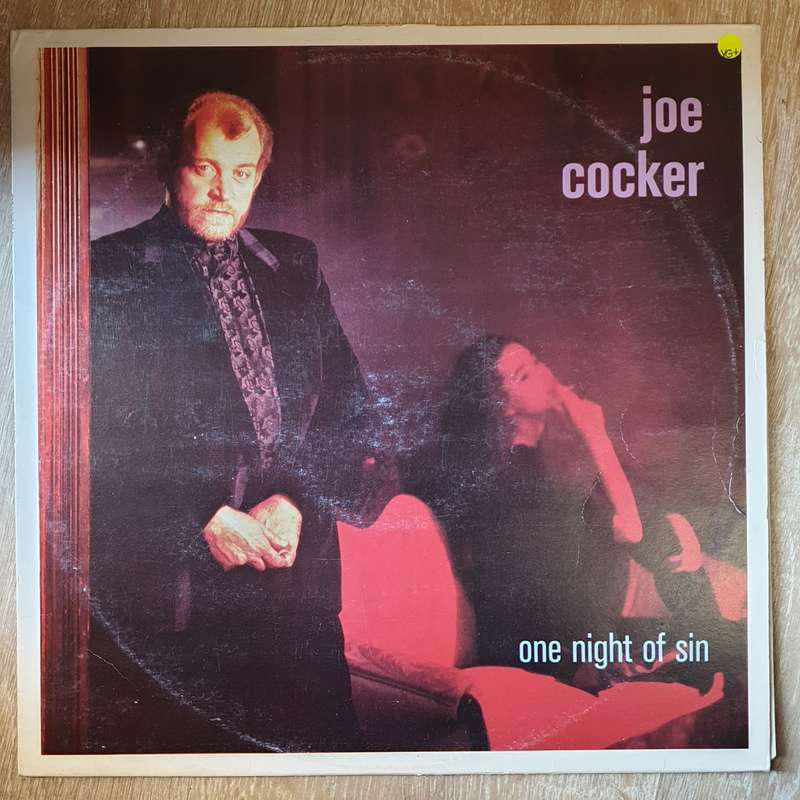 Joe Cocker  One Night Of Sin  Vinyl LP Record - Very-Good+ Quality (VG+)