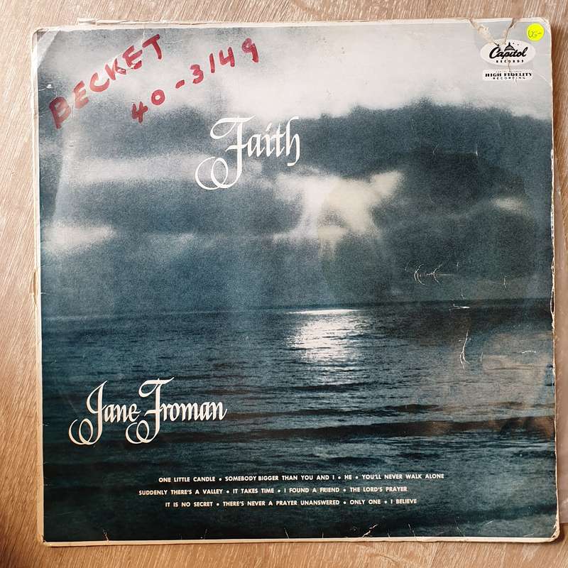 Jane Froman  Faith - Vinyl LP Record - Opened  - Very-Good- Quality (VG-)