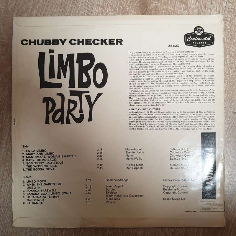 Chubby Checker  Limbo Party - Vinyl LP Record - Opened  - Good+ Quality (G+)