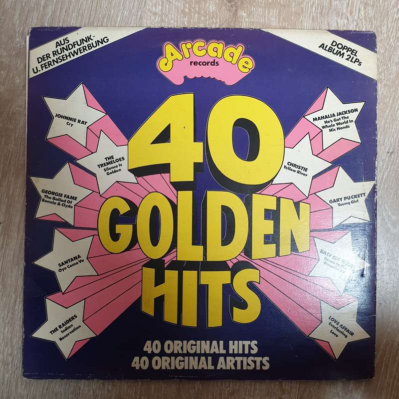 40 Golden Hits - Original Artists -  Double Vinyl LP Record - Very-Good+ Quality (VG+)
