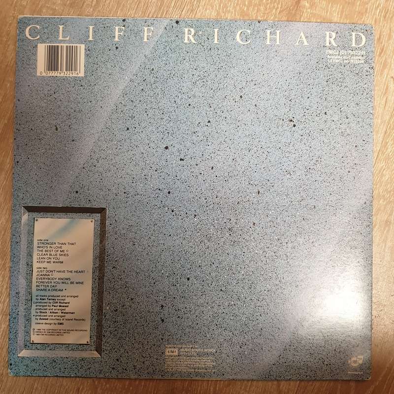 Cliff Richard - Stronger  Vinyl LP Record - Opened  - Very-Good Quality (VG)