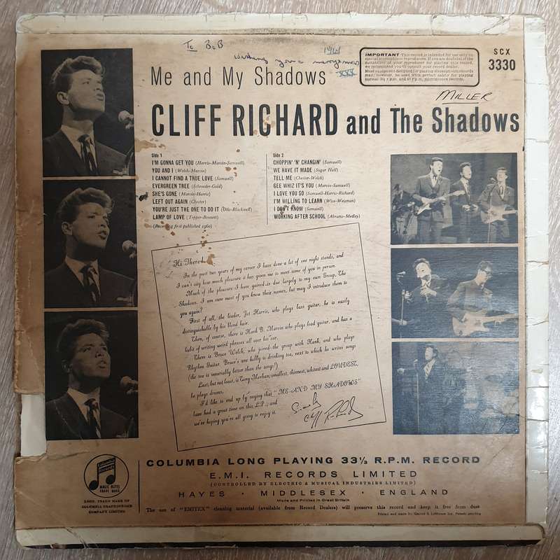 Cliff Richard And The Shadows - Me And My Shadows  - Vinyl LP Record - Opened  - Good Quality (G)