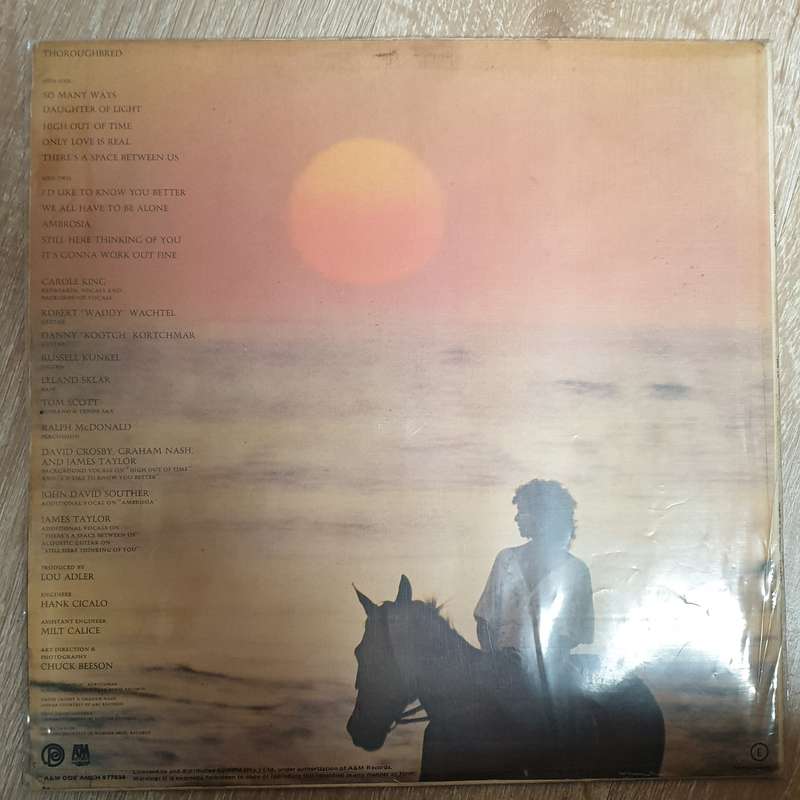 Carole King - Thoroughbred - Vinyl LP Record - Opened  - Good Quality (G)