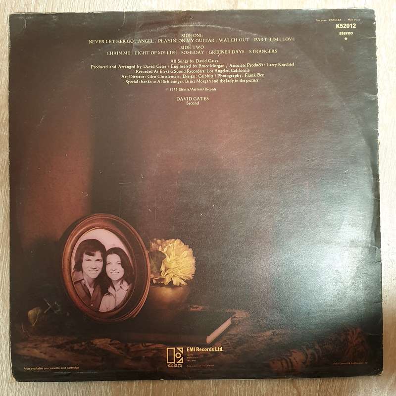 David Gates  Never Let Her Go - Vinyl LP Record - Very-Good- Quality (VG-)