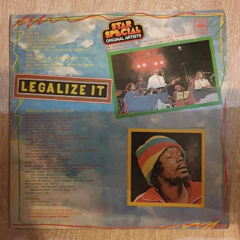 Peter Tosh - Legalize It - Vinyl LP Record - Very-Good Quality (VG)